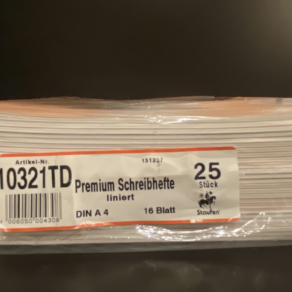 Lineatur 21 Premium Schreibhefte Staufen A4