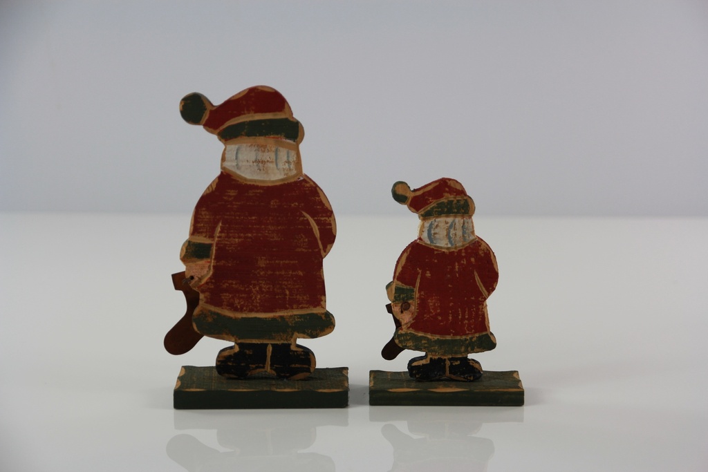 Holzfiguren Weihnachtsmann Weihnachtsdeko Shabby Chic Retro Holz Dekoration neu