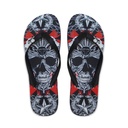 Flipflops Philipp Plein Totenkopf-Print Badeschlappen Strand Luxury Sandalen