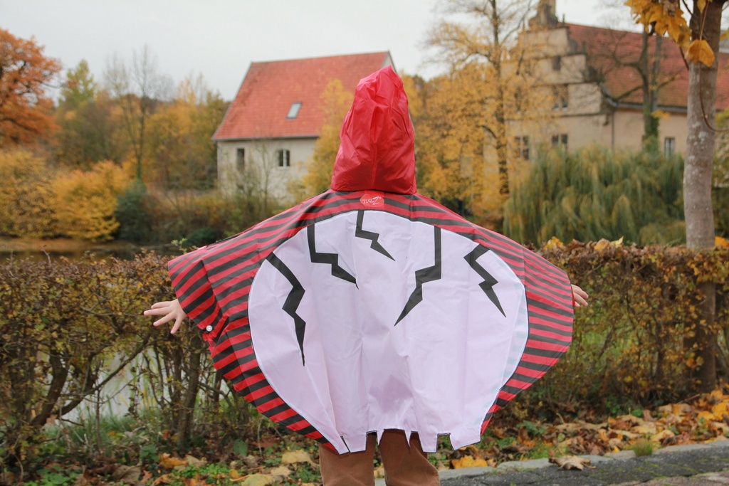 Regenponcho Regenschutz Regencape Kinderponcho Totenkopf Regenmantel Halloween