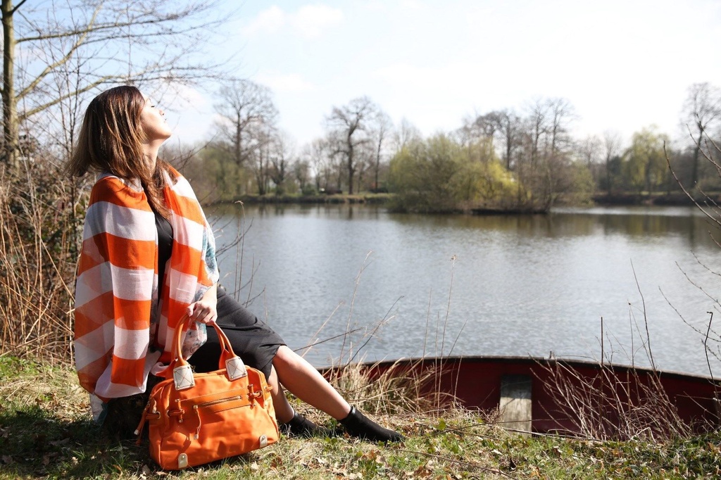 Shopper Damentasche Tasche Handtasche Henkeltasche Orange neu Bag