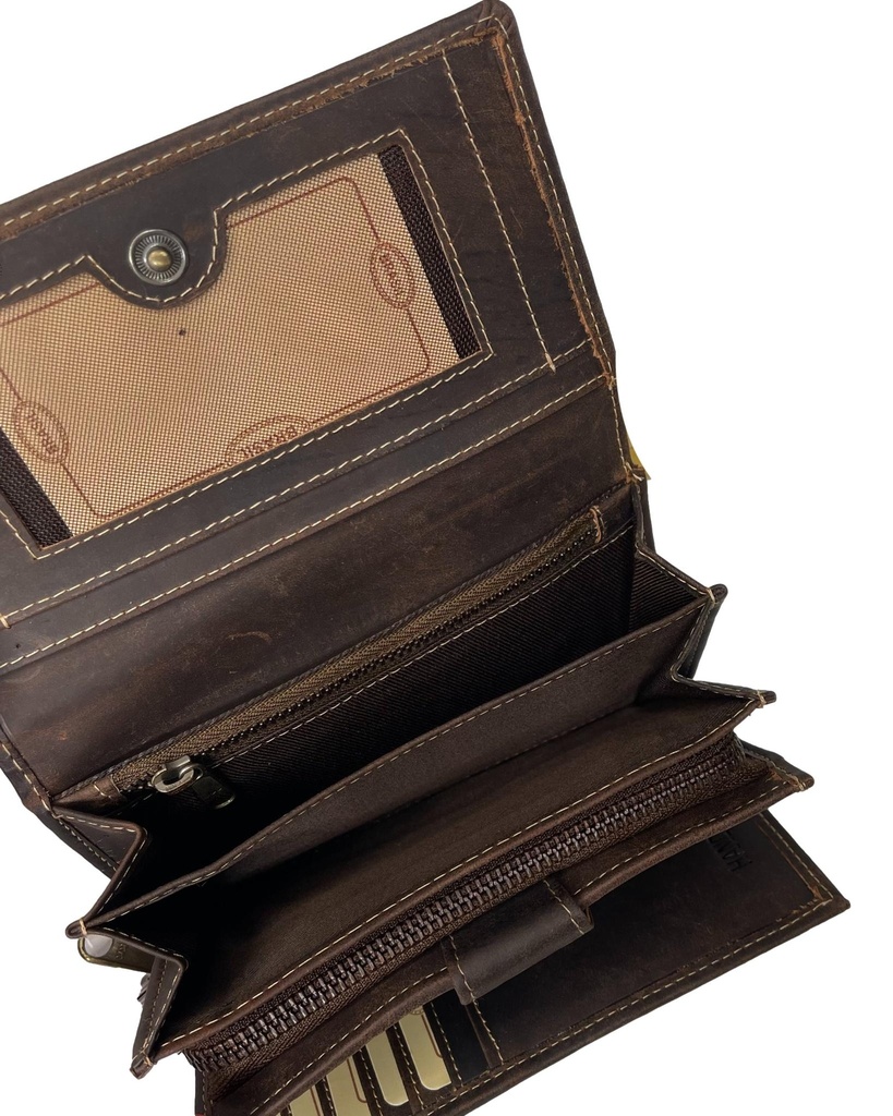 Herren Geldbörse Geldbeutel Brieftasche Kartenfächern Wallet Portemonnaie Leder