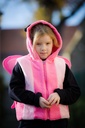 Weste Kinderweste Pullover flauschige Kapuze Karnevalskostüm Biene Schmetterling Marienkäfer