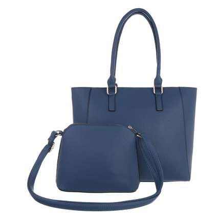 Damentasche Umhängetasche Messengertasche Doppeltasche Shopper Blau