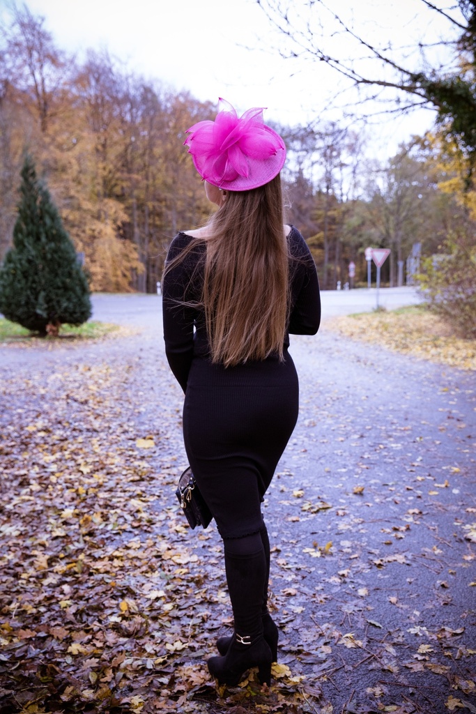 Fascinator Haarschmuck Hüte Damen Kopfschmuck Haarreif Anlasshüte elegant Pink