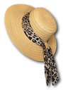 Damen Sommerhut Knautschbarer Damenhut Leopardenmuster Hutband von Hawkins Braun