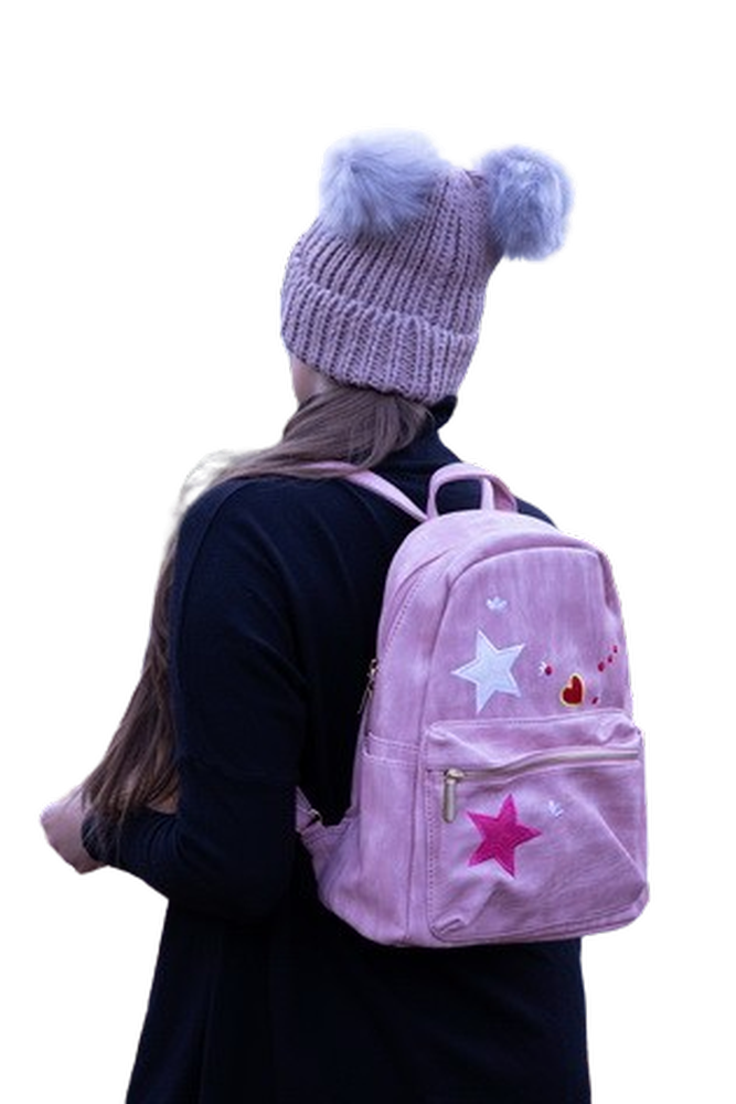 Rucksack Schultertasche Damentasche Rosa