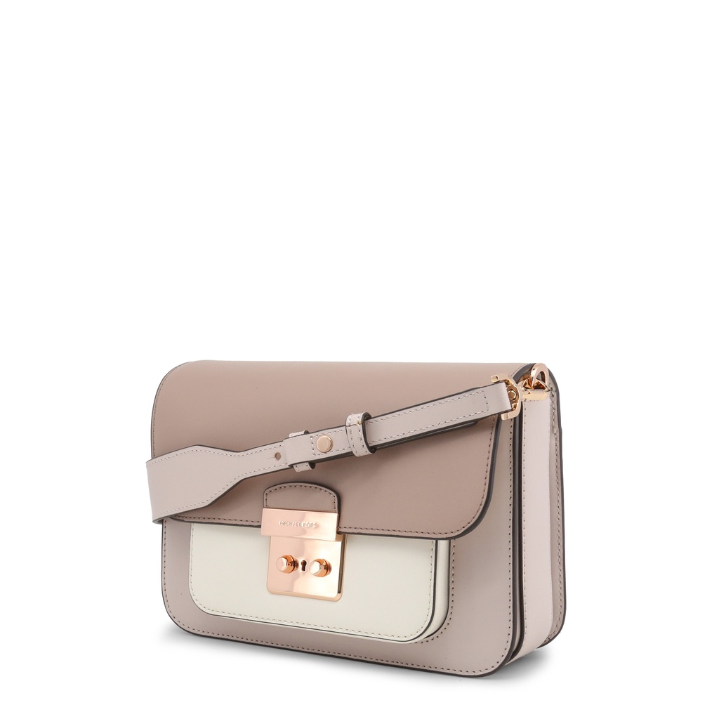 Original Michael Kors Umhängetasche Damentasche Clutch echtes Leder beige bag