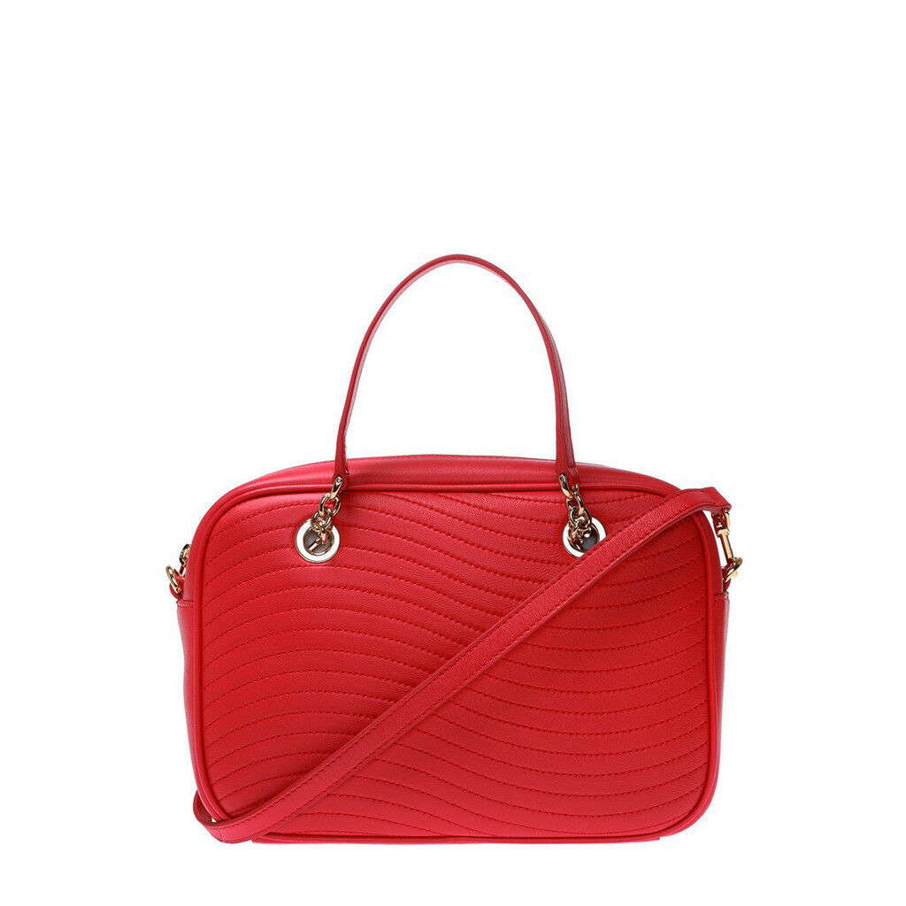 Furla Swing Fragola Henkeltasche Damentasche Leder Rot Tasche Goldene Verzierung