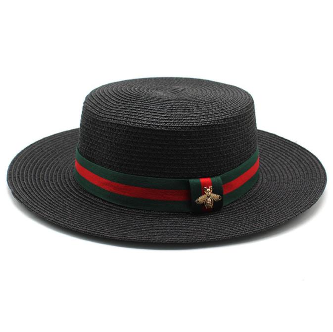 Neuer Stil Hohe Qualität Männer Frauen Flacher Boater Hut Frühling Sommer Strand Designer Strohhut Panama Hüte