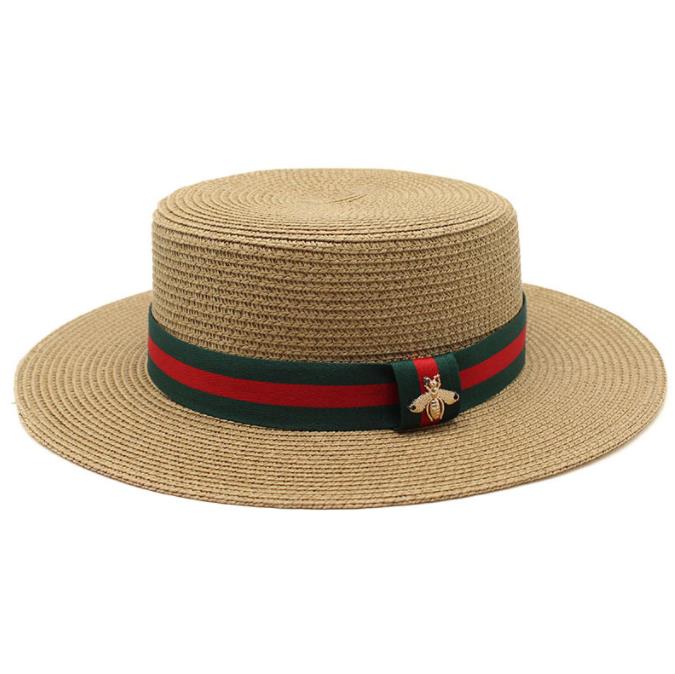 Neuer Stil Hohe Qualität Männer Frauen Flacher Boater Hut Frühling Sommer Strand Designer Strohhut Panama Hüte