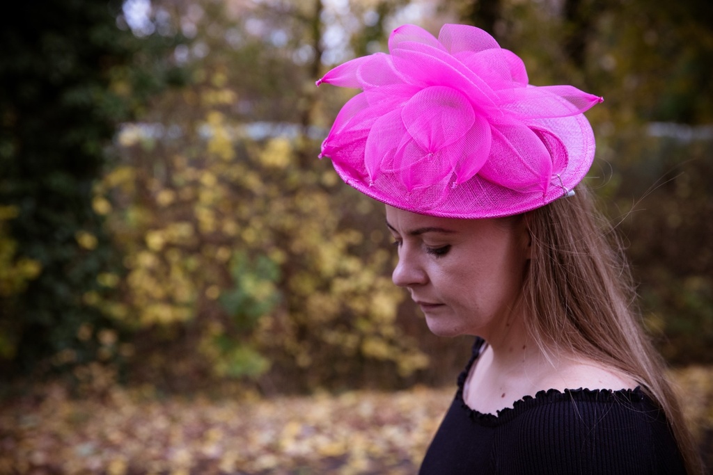 Fascinator Haarschmuck Damen Anlasshüte elegant Pink