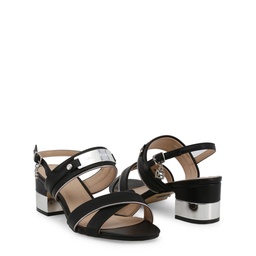 [805] Laura Biagiotti Schuhe Sandaletten schwarz silber