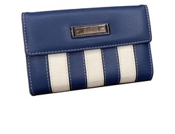 [298] Damen Portemonnaie Dudlin Blau Weiß Brieftasche mit Kartenfächern Geldbörse Neu