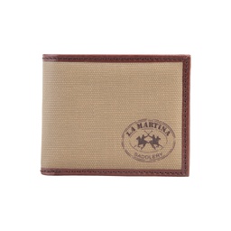 [230] Original La Martina Herrn Geldbörse Geldbeutel Portemonnaie Wallet Beige Braun