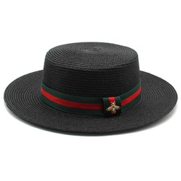 [228] Neuer Stil Hohe Qualität Männer Frauen Flacher Boater Hut Frühling Sommer Strand Designer Strohhut Panama Hüte