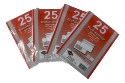 [57] Elepa MailPack Briefumschläge mit Fenster DIN C6 25 Stück pro Packung weiß
